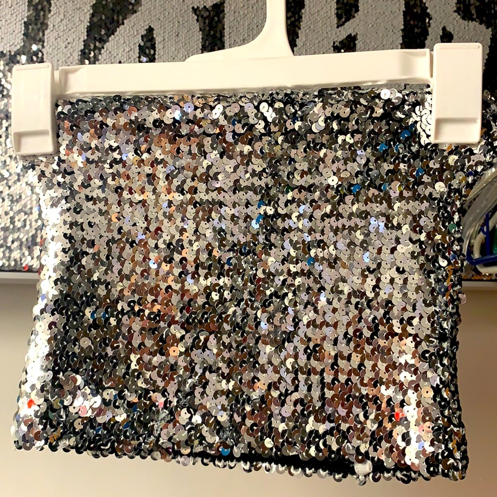Silver Cropped Tube Top